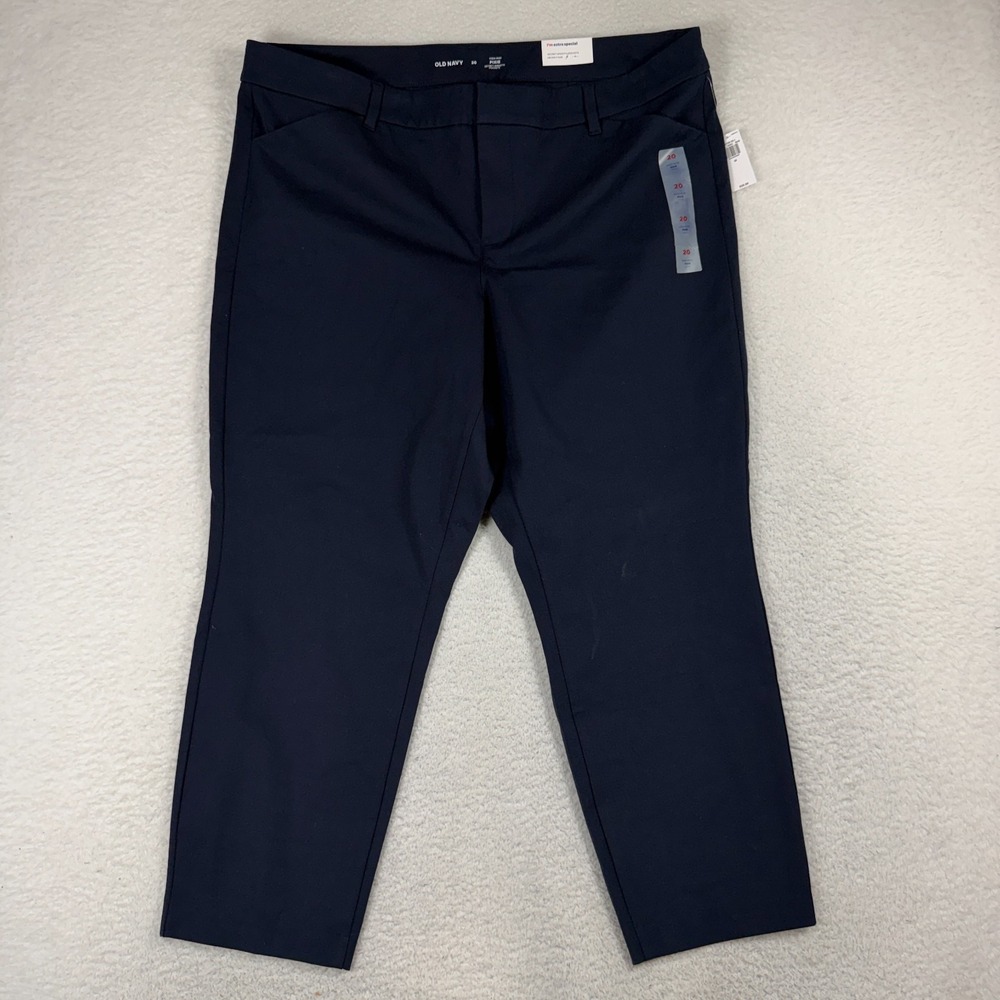 Old Navy Pixie High Rise Secret Smooth Pockets 20 (41x26) Navy Pants Women's NWT